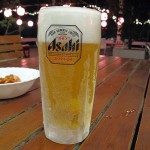 ビアガーデン冷え冷えのグラス